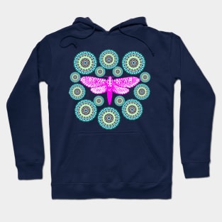 Dragonfly Mandala Ripples Hoodie